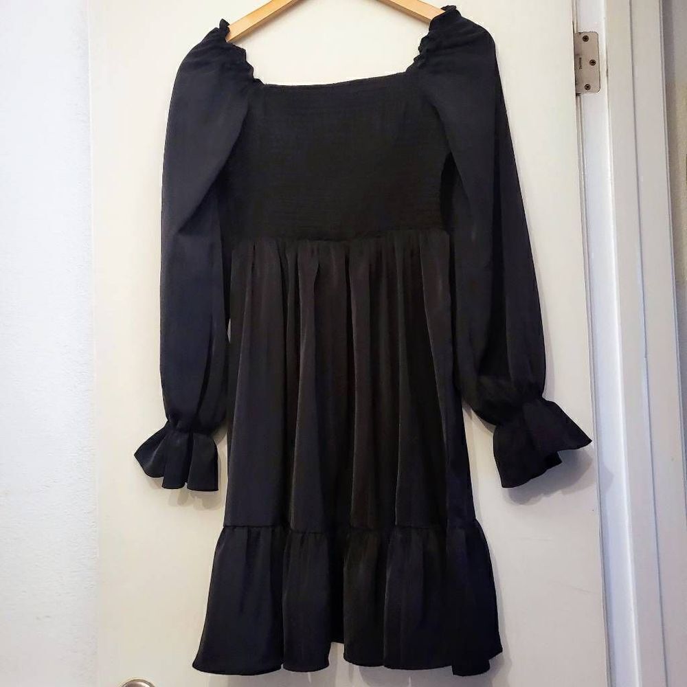 Shein off shoulder LBD w/ Bell Sleeve: Lg: Flowy stretchy comfy sexy essential